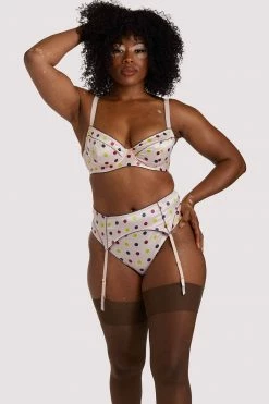 Felicity Hayward X PP X PP Rowswell Polka Dot Peach Suspender