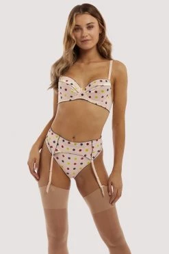 Felicity Hayward X PP X PP Rowswell Polka Dot Peach Suspender