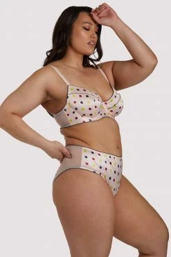 Brand new 😍 Felicity Hayward X PP X PP Rowswell Polka Dot Peach Highwaist ✨ 24 Felicity Hayward X PP X PP Rowswell Polka Dot Peach Highwaist