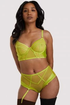 Budget 🌟 Felicity Hayward X PP Bras X PP Nahli Longline Lime Bra ⌛ 26 Felicity Hayward X PP Bras X PP Nahli Longline Lime Bra