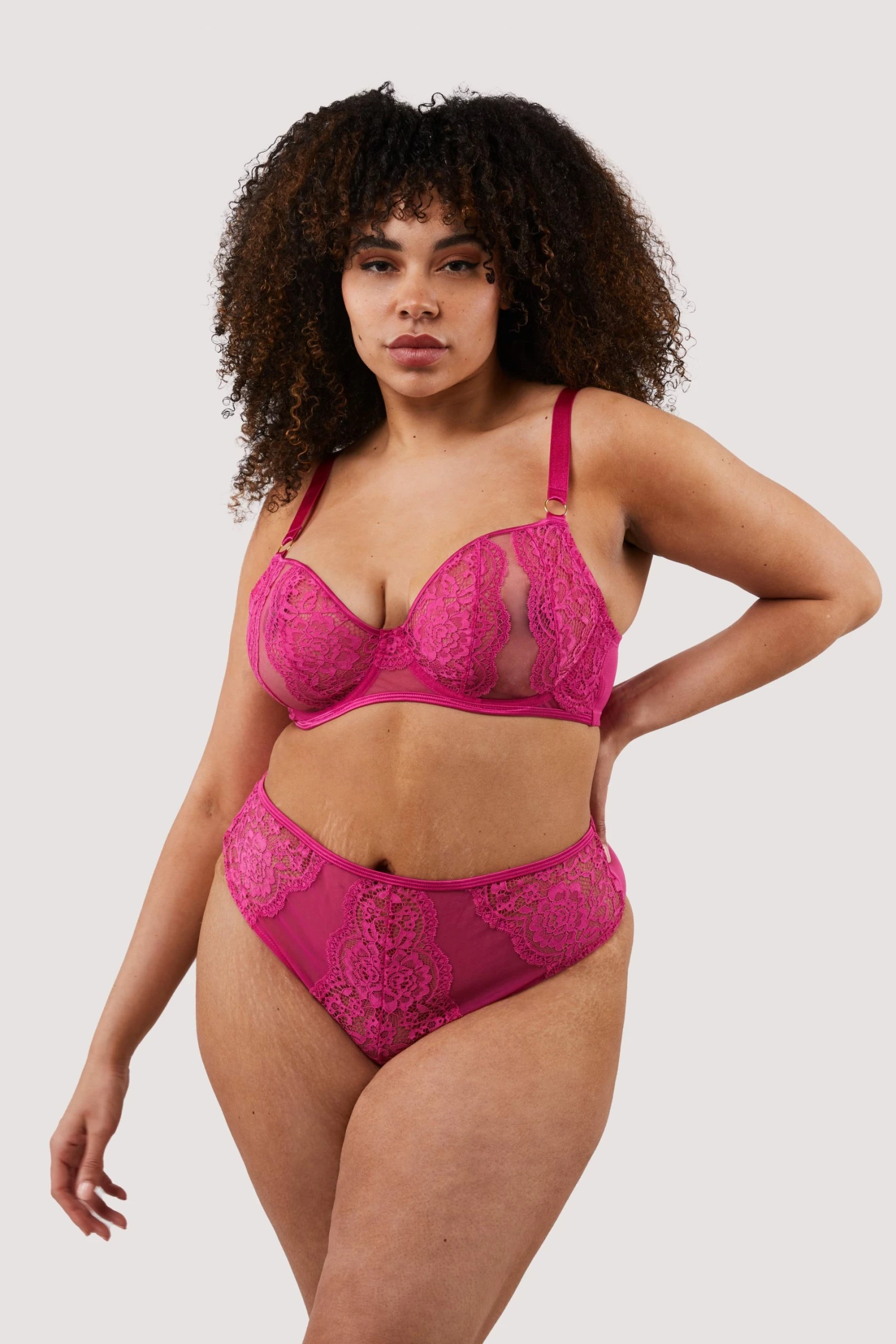 Coupon 🧨 Felicity Hayward X PP New In Ophelia Pink Cut Out Lace High Waist Brief 🥰 7 Felicity Hayward X PP New In Ophelia Pink Cut Out Lace High Waist Brief