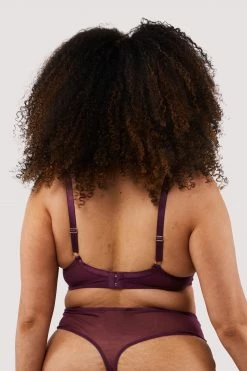 Felicity Hayward X PP Astrid Merlot Lace And Trim Bra New In