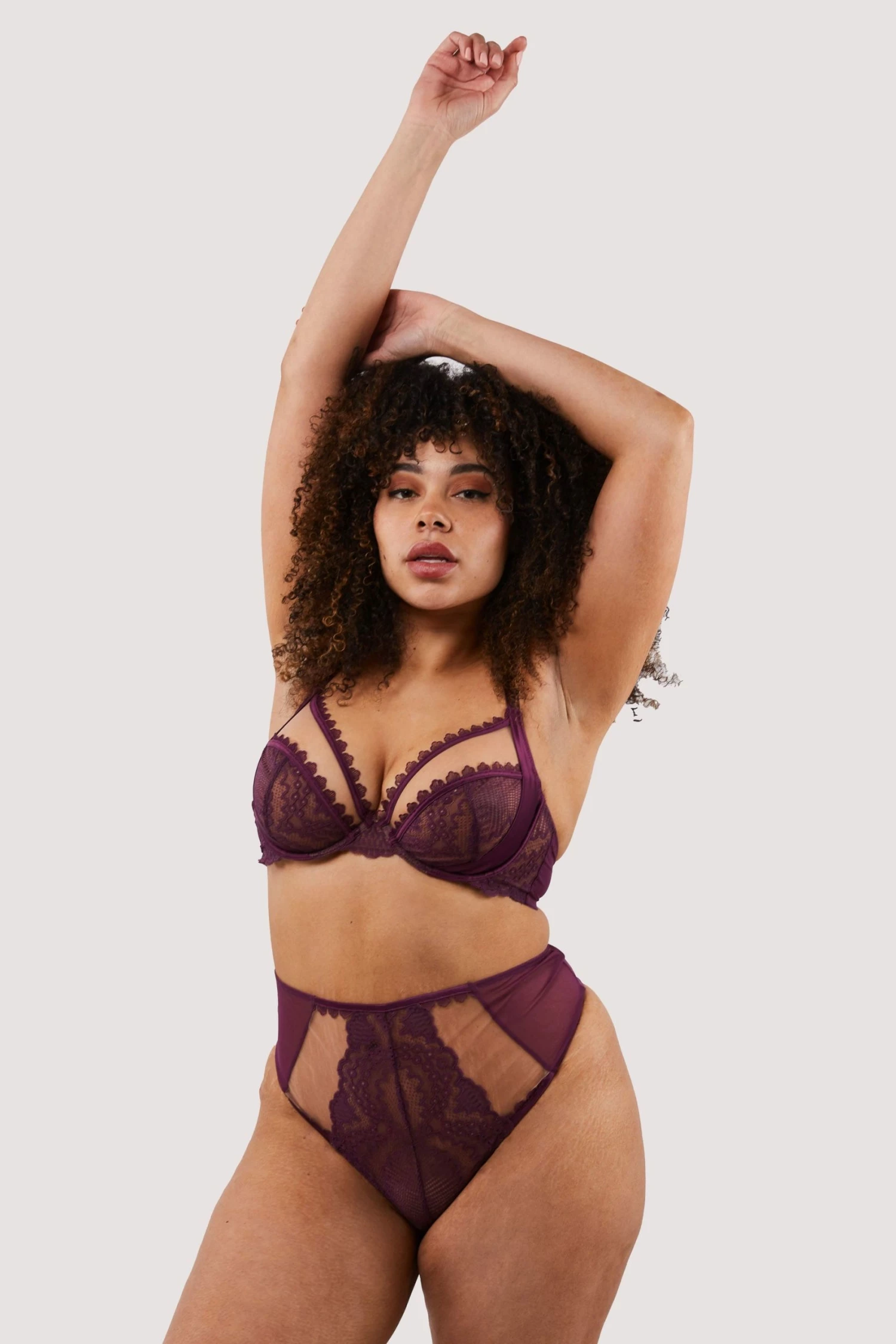 Outlet ⌛ Felicity Hayward X PP New In Astrid Merlot Lace And Trim High Waisted Brief ⌛ 7 Felicity Hayward X PP New In Astrid Merlot Lace And Trim High Waisted Brief
