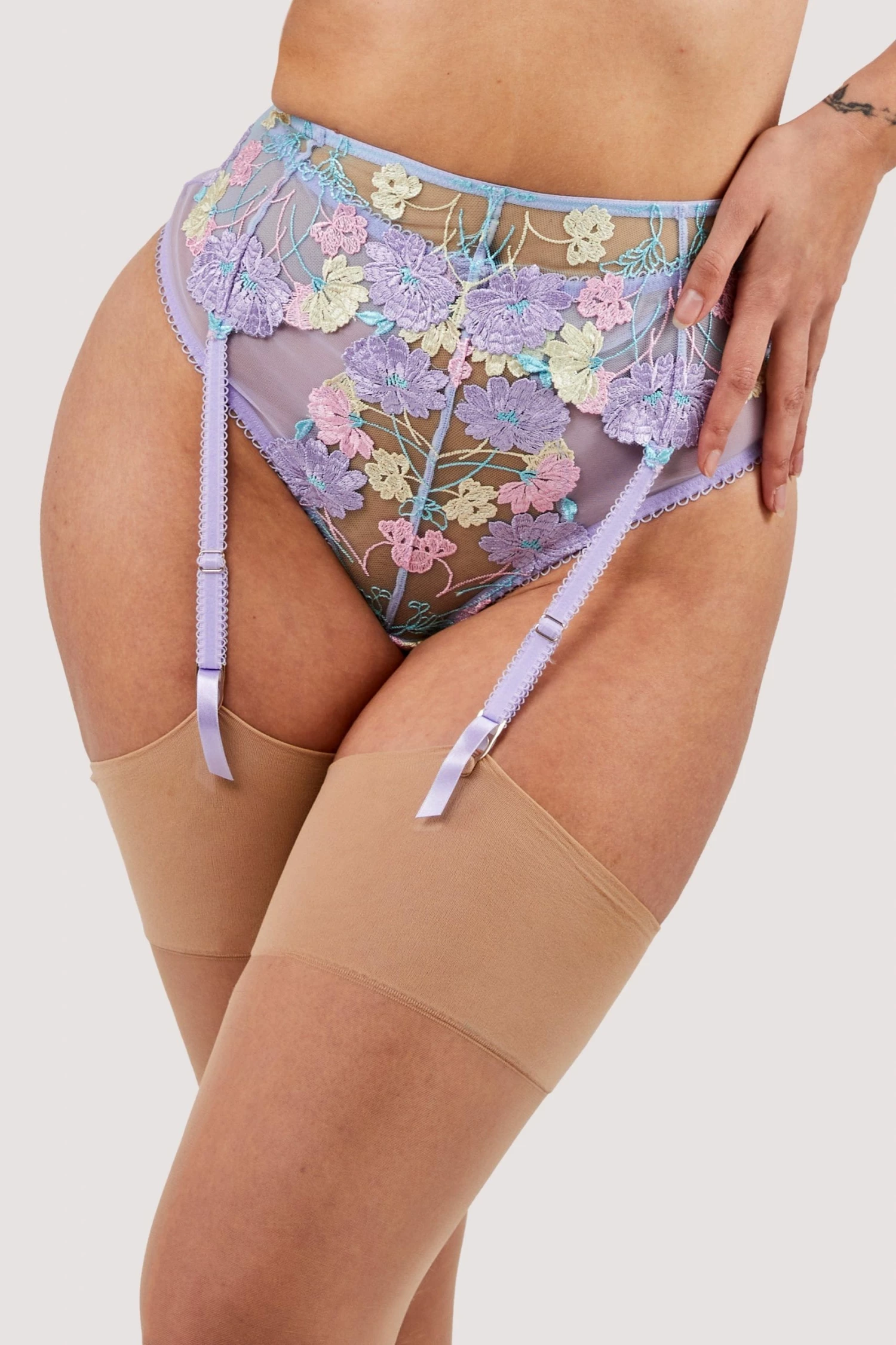 New ๐ Felicity Hayward X PP New In Luna Pastel Embroidered Picot Elastic Suspender โญ 1 Felicity Hayward X PP New In Luna Pastel Embroidered Picot Elastic Suspender
