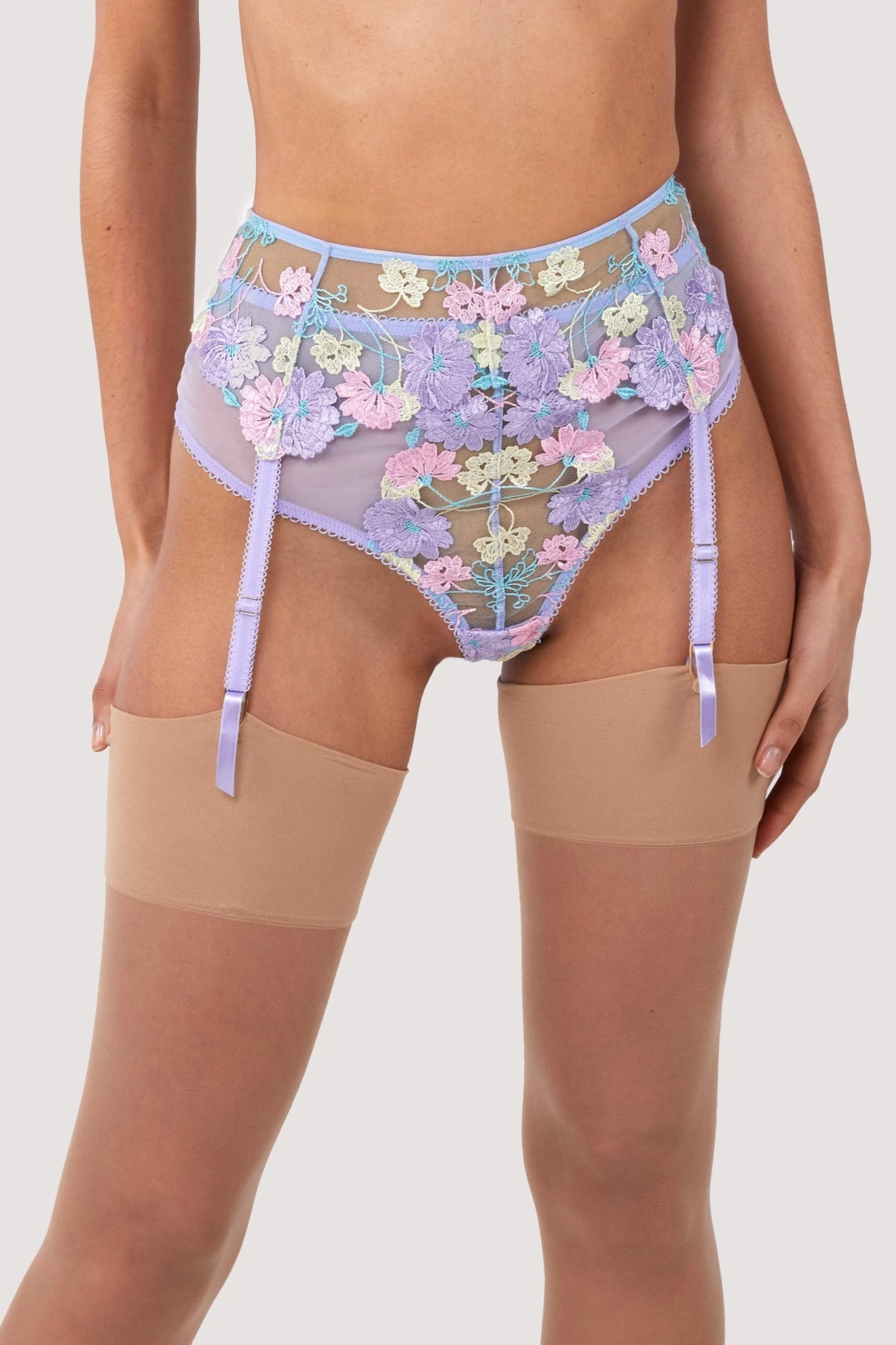 New ๐ Felicity Hayward X PP New In Luna Pastel Embroidered Picot Elastic Suspender โญ 4 Felicity Hayward X PP New In Luna Pastel Embroidered Picot Elastic Suspender