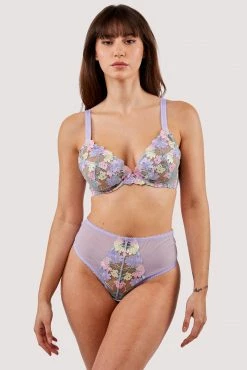Felicity Hayward X PP New In Luna Pastel Embroidered High Waisted Thong