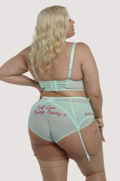 Felicity Hayward X PP Self Love Mint Curve Suspender Belt Suspenders