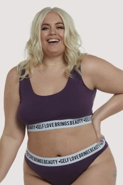 Felicity Hayward X PP Everyday Lingerie Self Love Purple Curve Crop Top