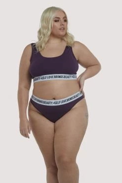 Felicity Hayward X PP Everyday Lingerie Self Love Purple Curve Crop Top