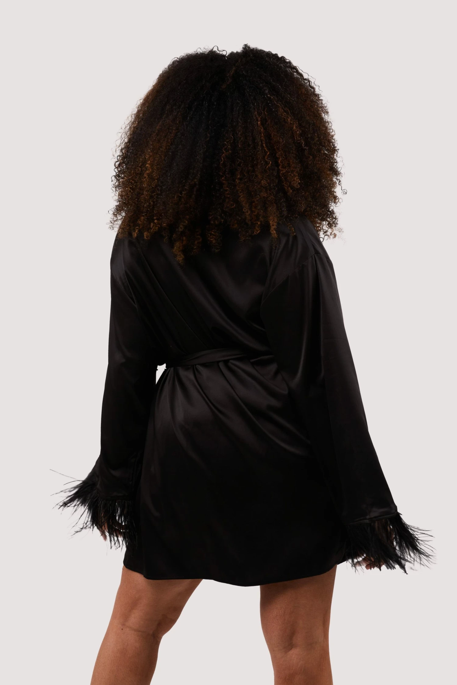 Cheapest ๐ Felicity Hayward X PP Sirus Black Satin And Feather Kimono New In โค๏ธ 8 Felicity Hayward X PP Sirus Black Satin And Feather Kimono New In