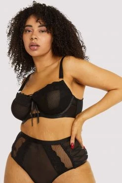 Playful Promises Curve Exclusive Ericka Black Plunge Bra