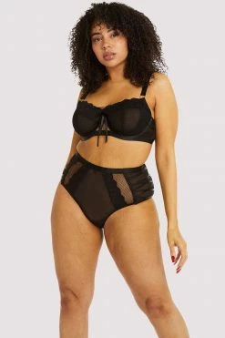 Playful Promises Curve Exclusive Knickers Ericka Black High Waist Brief