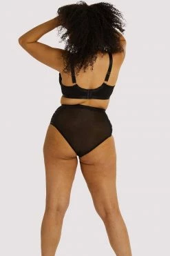 Playful Promises Curve Exclusive Knickers Ericka Black High Waist Brief