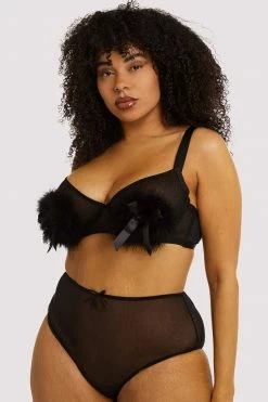 Playful Promises Curve Exclusive Marina Black Feather Bra