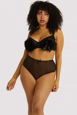 Playful Promises Curve Exclusive Marina Black Feather Bra