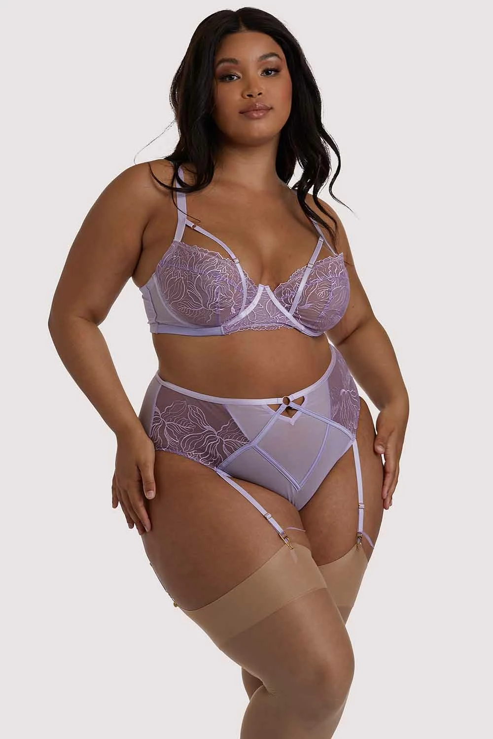 Best Pirce 🎉 Playful Promises Curve Exclusive Mila Lilac Lace Bra 🎁 2 Playful Promises Curve Exclusive Mila Lilac Lace Bra