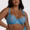Playful Promises Curve Exclusive Peyton Blue Embroidery Bra