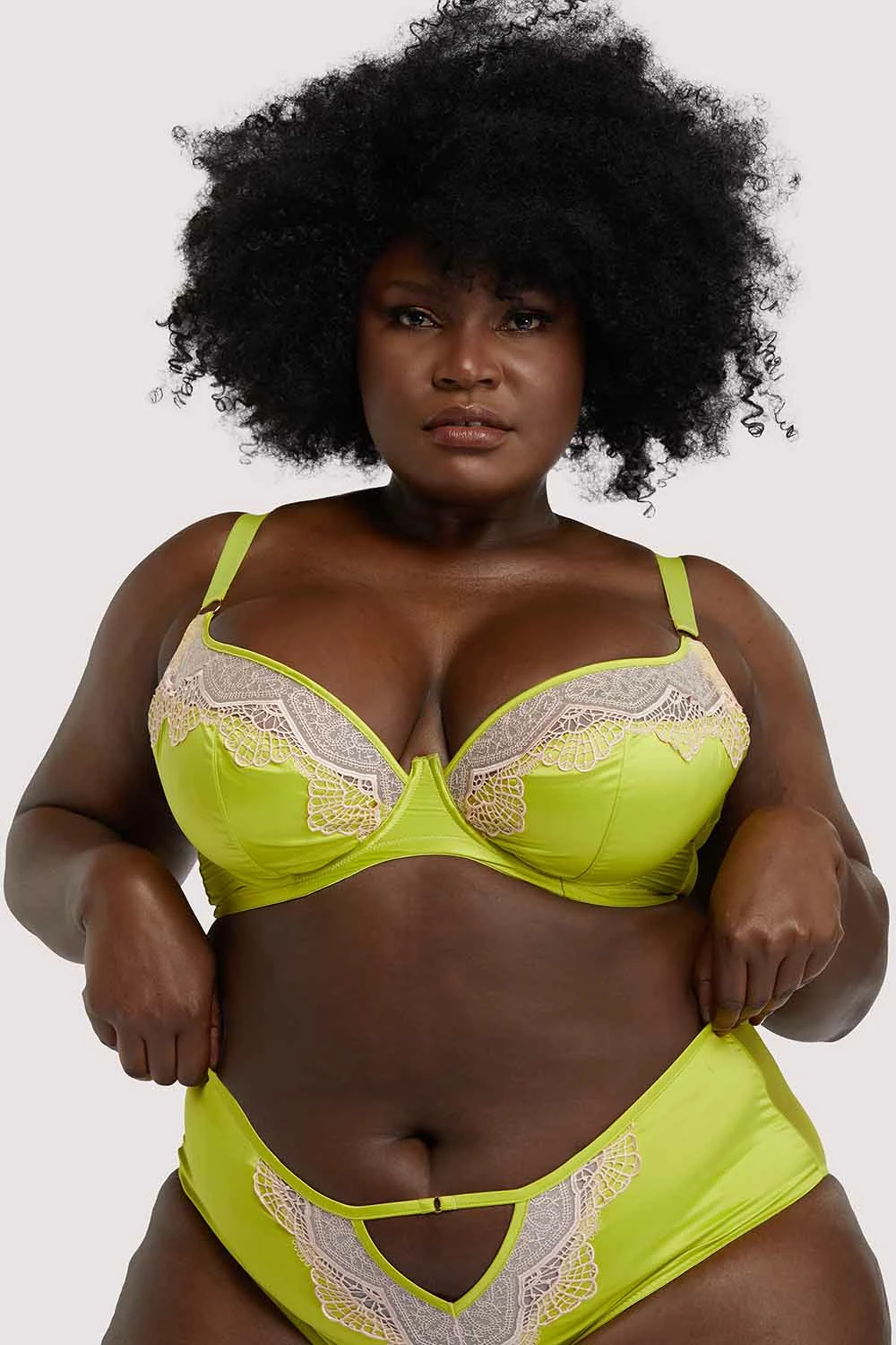 Best deal 👏 Playful Promises Curve Exclusive New In Bras Vivi Chartreuse Plunge Bra ⌛ 1 Playful Promises Curve Exclusive New In Bras Vivi Chartreuse Plunge Bra