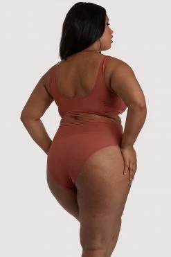 Playful Promises Curve Exclusive Chelsea Cinnamon Mesh Crop Top New In Bras