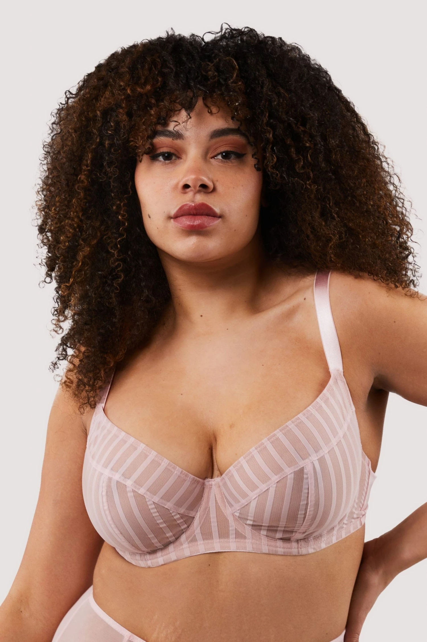 Best Sale ๐ Playful Promises Curve Exclusive Presley Pink Stripe And Lace Trim Bra ๐ 2 Playful Promises Curve Exclusive Presley Pink Stripe And Lace Trim Bra