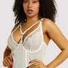 Playful Promises Curve Exclusive Bodies White Leslie Bodysuit