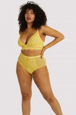 Playful Promises Curve Exclusive Bella Lemon High Waist Brief Everyday Lingerie