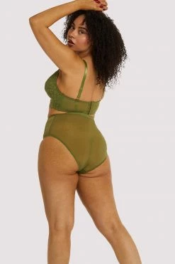 Playful Promises Curve Exclusive Everyday Lingerie Bella Olive High Waist Brief