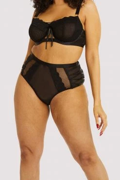 Playful Promises Curve Exclusive Knickers Ericka Black High Waist Brief