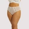 Playful Promises Curve Exclusive Knickers Leslie White High Waist Brief