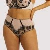 Playful Promises Curve Exclusive Knickers Evie Black & Peach Brief