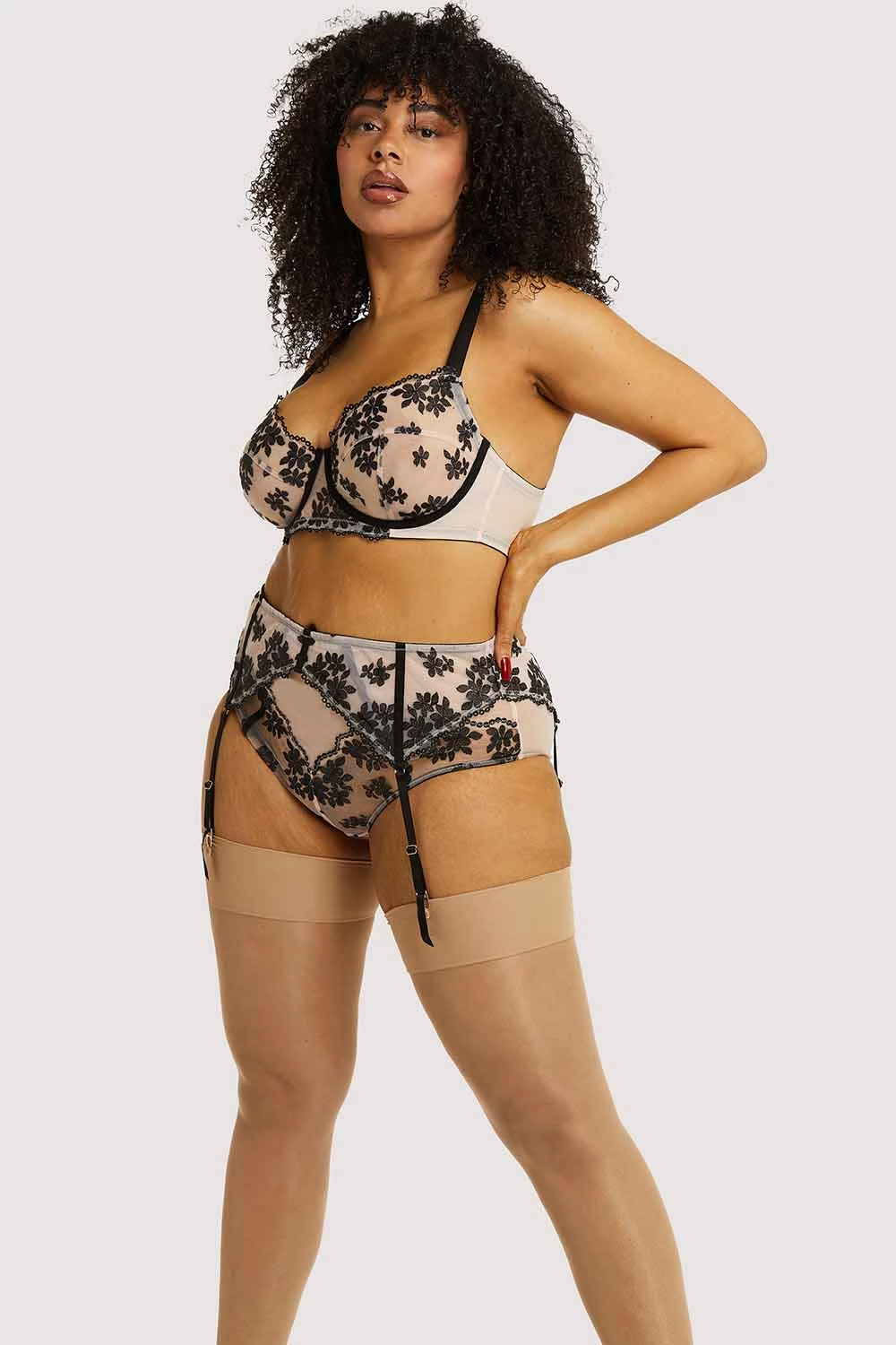 Outlet 🎁 Playful Promises Curve Exclusive Knickers Evie Black & Peach Brief 🥰 4 Playful Promises Curve Exclusive Knickers Evie Black & Peach Brief