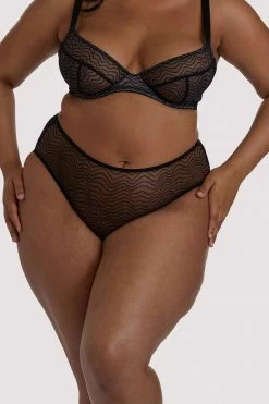 Playful Promises Curve Exclusive Brianna Black Mesh Highwaist