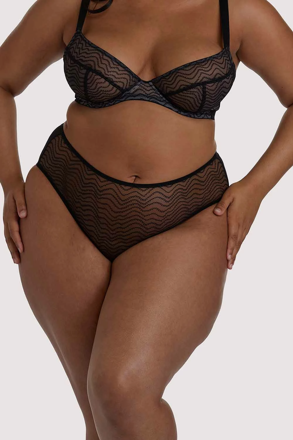 Flash Sale โ๏ธ Playful Promises Curve Exclusive Brianna Black Mesh Highwaist ๐ 1 Playful Promises Curve Exclusive Brianna Black Mesh Highwaist