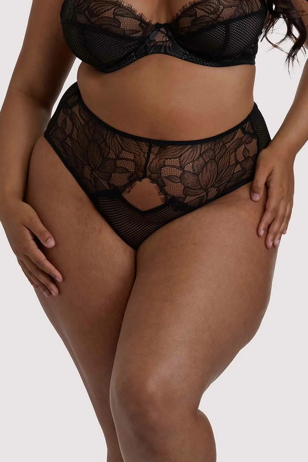 Brand new 🔥 Playful Promises Khloe Black Floral Highwaist Brief 🔔 1 Playful Promises Khloe Black Floral Highwaist Brief