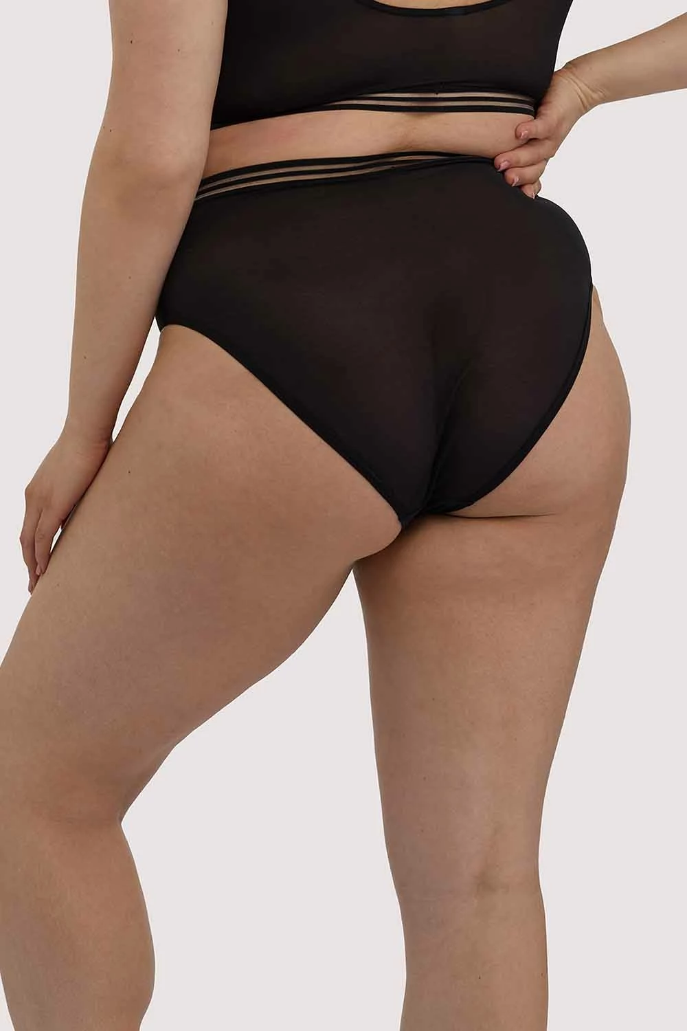 Flash Sale ๐ Playful Promises Curve Exclusive Chelsea Black Mesh Highwaist Brief Knickers โจ 3 Playful Promises Curve Exclusive Chelsea Black Mesh Highwaist Brief Knickers