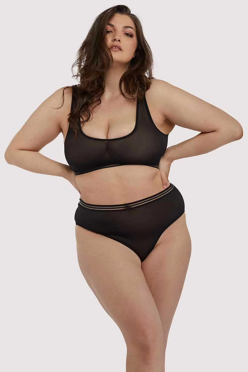 Flash Sale ๐ Playful Promises Curve Exclusive Chelsea Black Mesh Highwaist Brief Knickers โจ 4 Playful Promises Curve Exclusive Chelsea Black Mesh Highwaist Brief Knickers