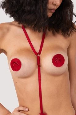 Hustler Cherry Wine Applique Nipple Pasties New In