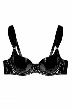 Deals 🤩 Hustler New In Maxine Black PVC Plunge Bra 👏 29 Hustler New In Maxine Black PVC Plunge Bra