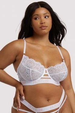 Hustler New In Bras Branded Lace White Bra