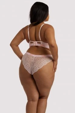 Hustler Branded Lace Baby Pink Brief