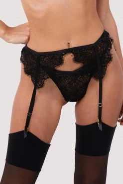 Hustler Reena Black Lace And Mesh Thong