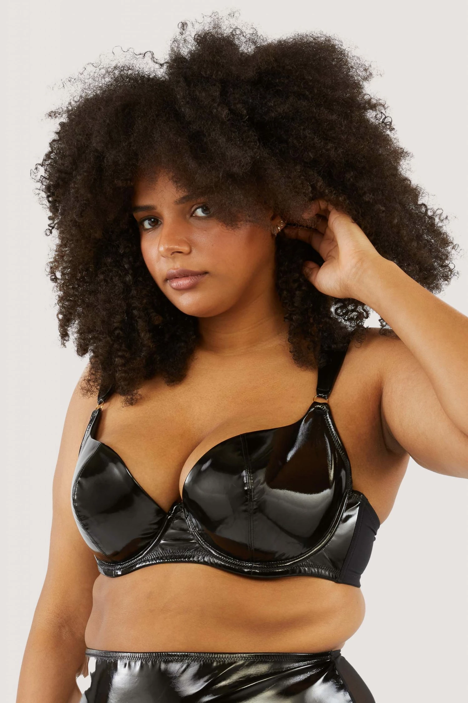 Deals 🤩 Hustler New In Maxine Black PVC Plunge Bra 👏 12 Hustler New In Maxine Black PVC Plunge Bra