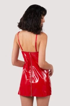 Hustler Maxine Red PVC Wired Dress