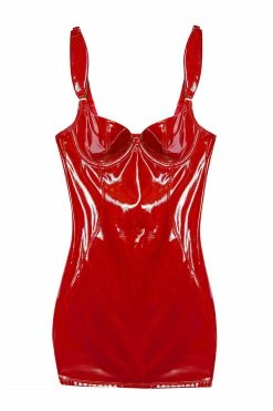 Hustler Maxine Red PVC Wired Dress