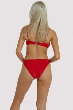 Hustler Red Wrap Cut Out Swimsuit Swimwear