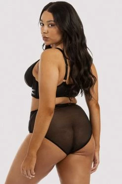 Playful Promises Eddie Black Crossover Wrap High Waist Brief