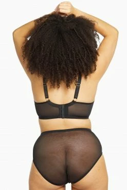 Playful Promises Eddie Black Crossover Wrap High Waist Brief