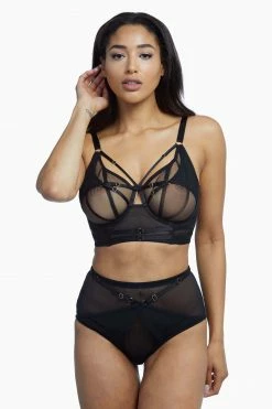 Playful Promises New In Bras Eddie Black Crossover Wrap Bra