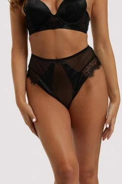 Playful Promises Melina Black Highwaist Brief