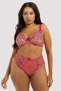 Flash Sale ๐ Playful Promises Free Sexy โ๏ธ Summer Brief Cherry Embroidery Coral Highwaisted Thong ๐ 18 Playful Promises Free Sexy Summer Brief Cherry Embroidery Coral Highwaisted Thong